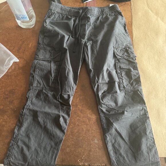 NWT James Perse Ripstop cargo pants charcoal black Size 2 - Picture 3 of 9
